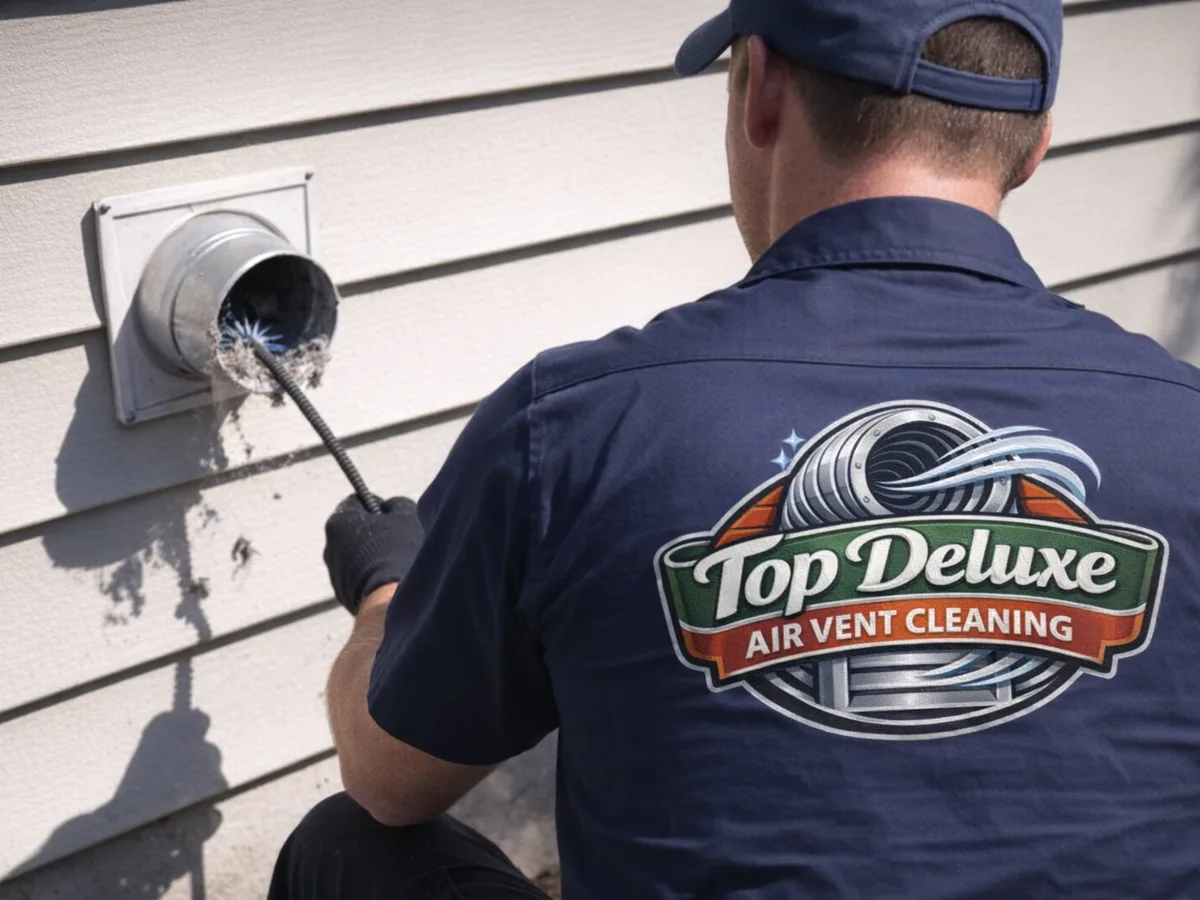dryer vent cleaning technician on the job in Manhattan Beach, CA